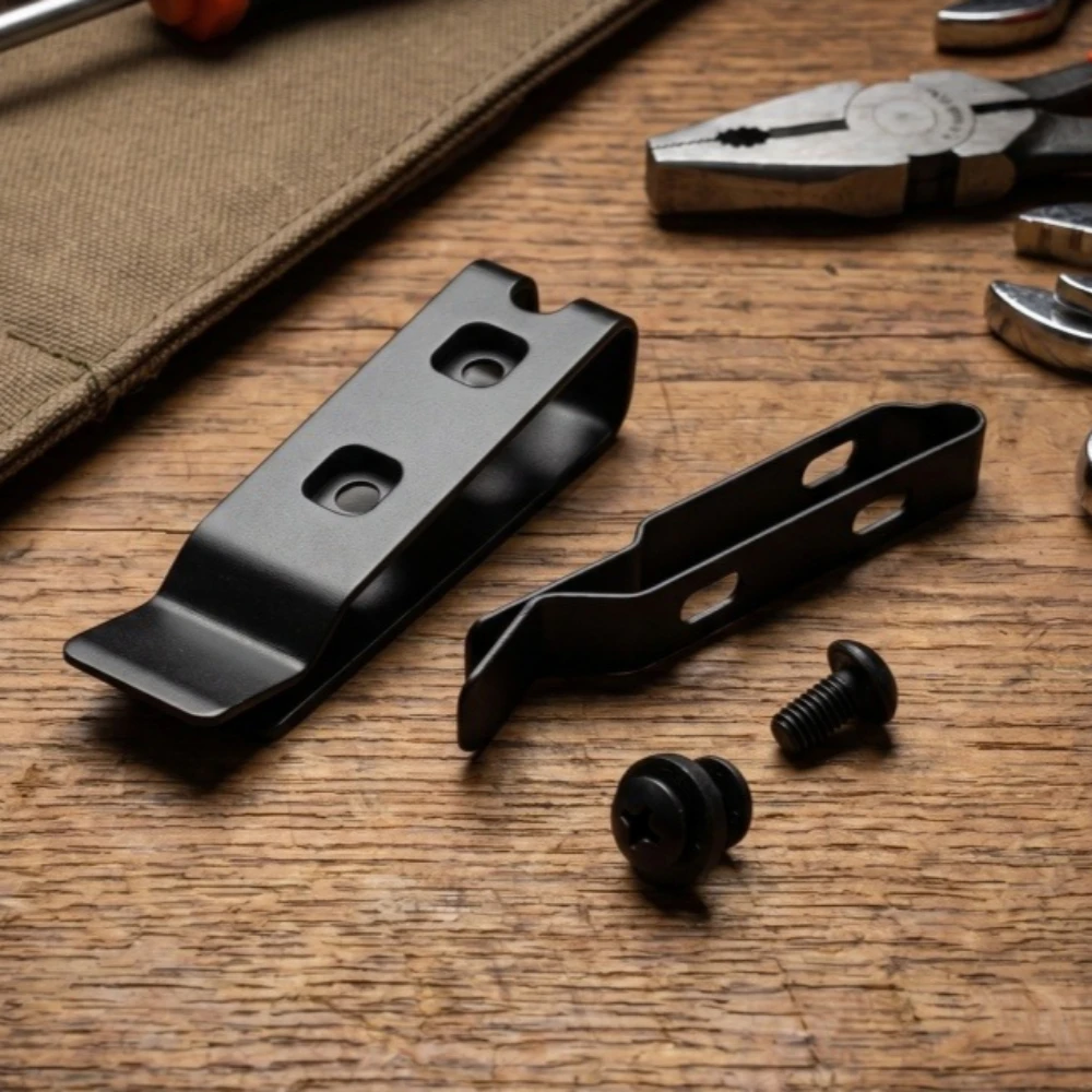 2 Set DIY Sheath Sheath Back Clip Accessory with 2 Sets of Screws Portable Tools Reinforcement Materials