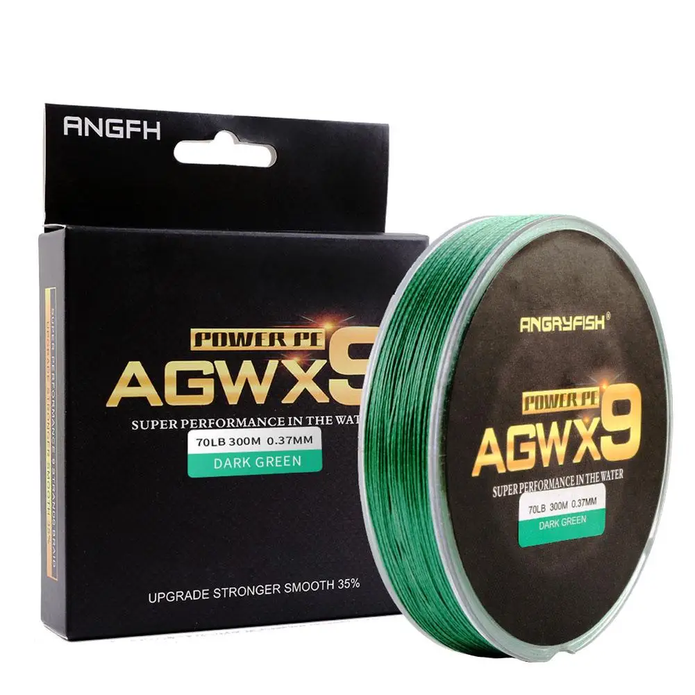 

Angry-fish Agwx9 Braided Fishing Line 300m Super Strong Smooth Pe Fishing Line Fishing Tackle Tools