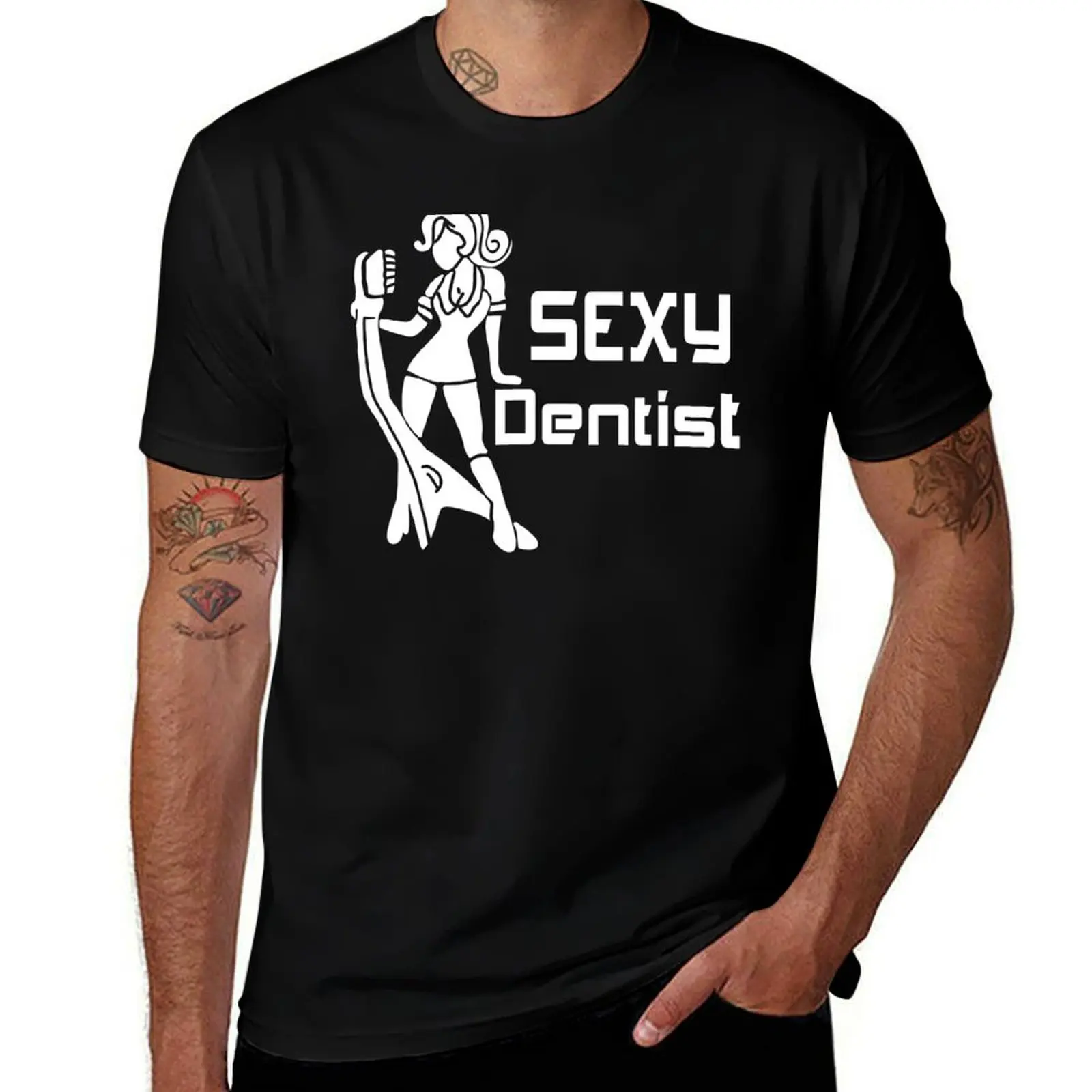 Sexy Dentist T-Shirt Retro Graphic Print T-Shirt