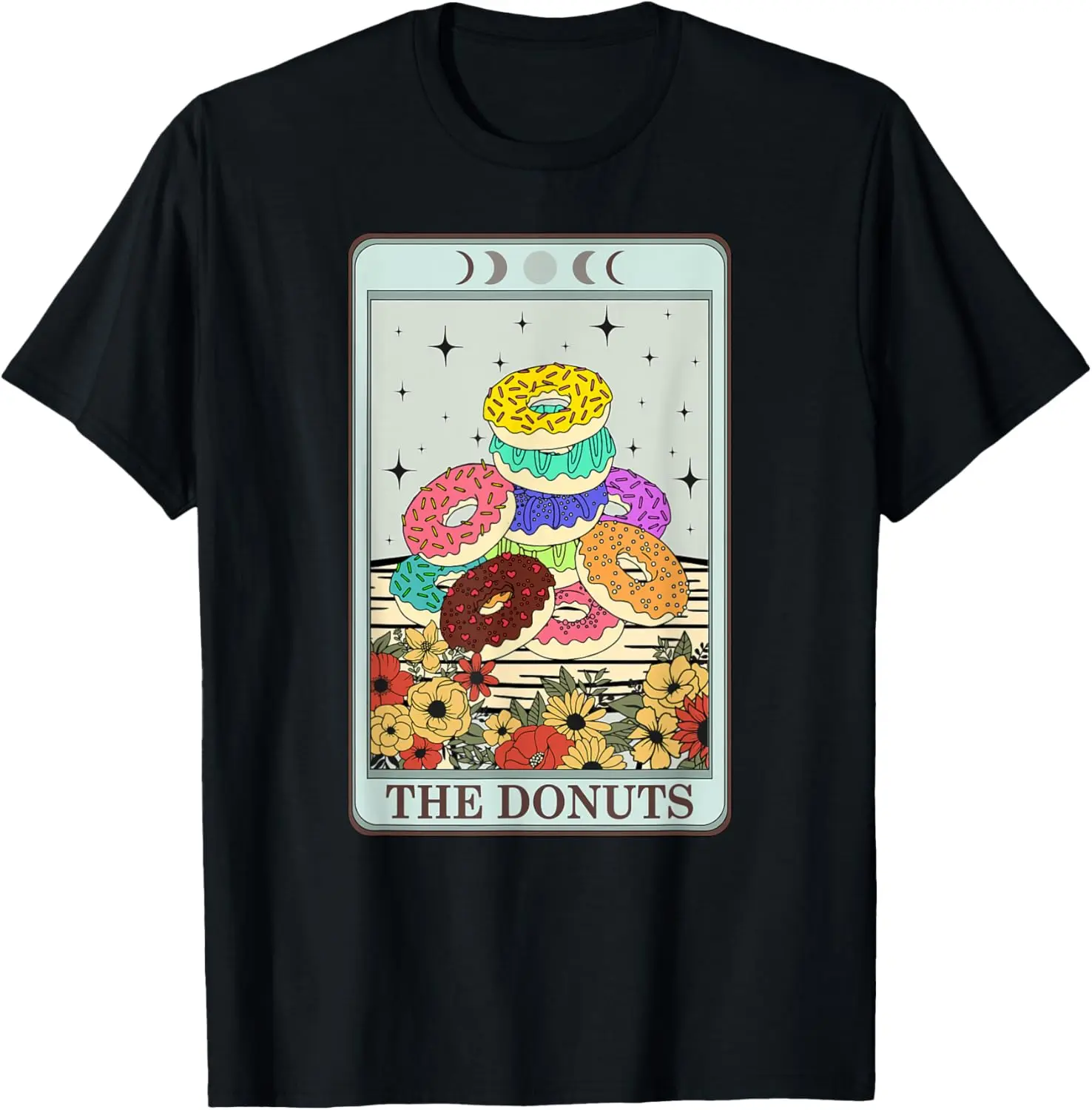 The Donuts Funny Tarot Card Halloween Foodie Gothic Occult T-Shirt