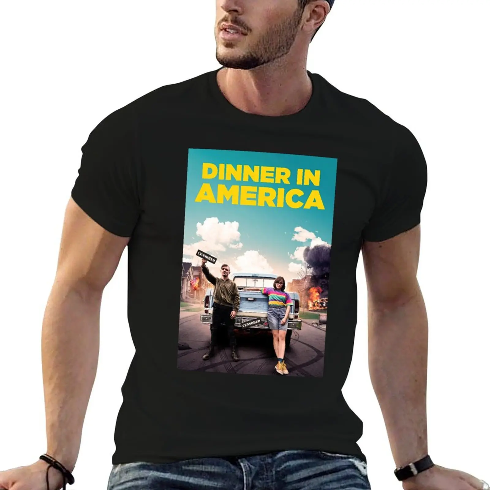 

Dinner in America Poster T-Shirt t shirt personalised man t shirts cotton t shirt for man 100 percent cotton T-Shirt