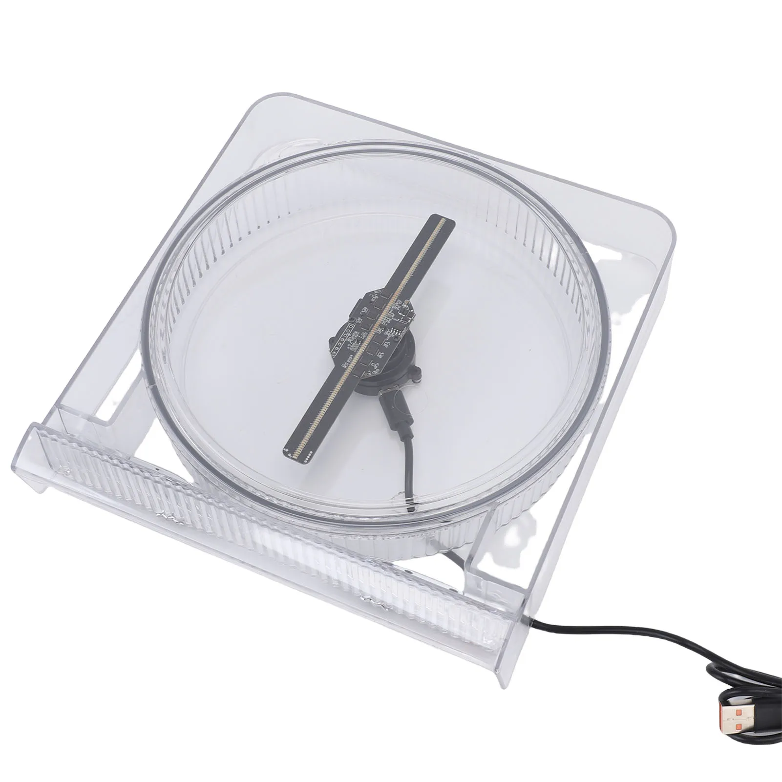 

3D Hologram Projector 5.5 Inch 2000x128 APP Control 3D Projector Advertising Display Fan with 128 LED Beads for Shop Party