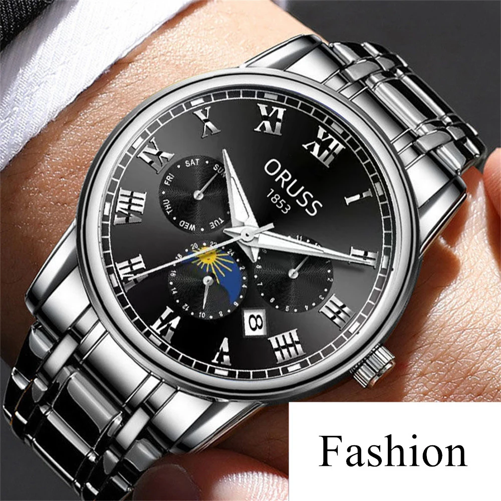 Reloj para hombre para estudiantes, duradero, de negocios, de alta calidad, con personalidad, a la moda, con correa de acero de alta calidad