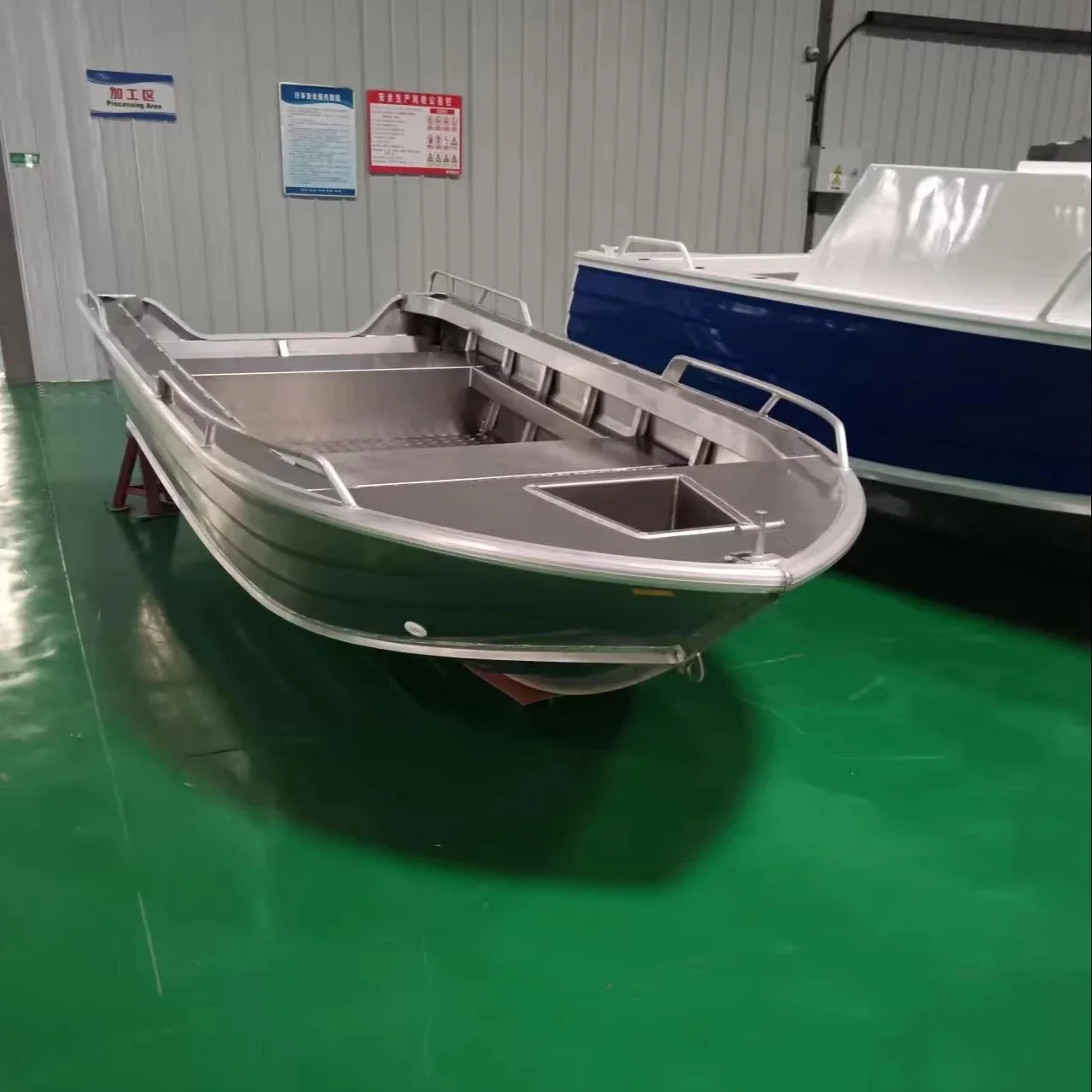 High Performance 14ft Aluminum Jon Boat for Fishing Flat Bottom 1448 Sailing Yacht with Outboard Engine