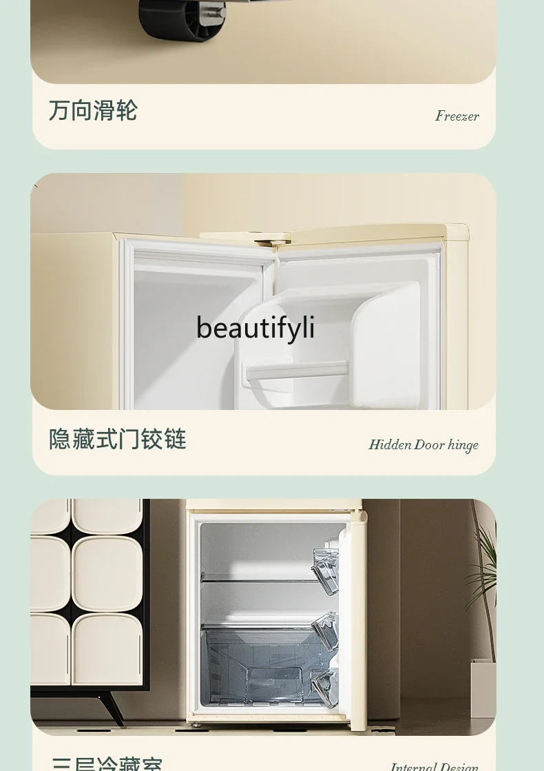 A61 من الدرجة الأولى الموفرة للطاقة المنزلية الصغيرة عنبر التبريد الموفرة للطاقة والتجميد باب واحد ومزدوج الرجعية #5