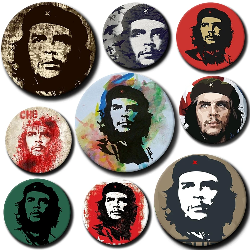 

58mm C-Che G-Guevara Freedom Badges Round Exquisite Badge Brooches Creative Pins for Clothes Hat Backpack Gift Accessories