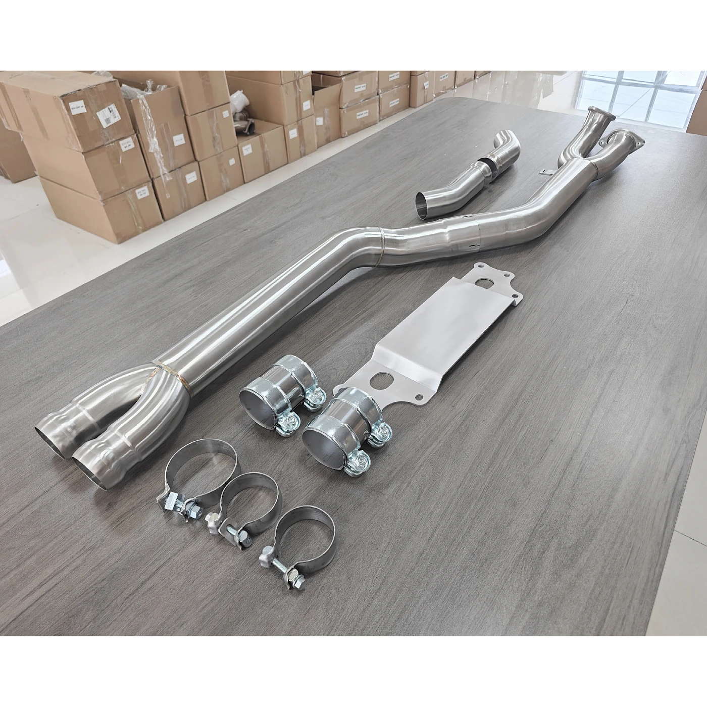 AKS Stainless Steel Exhaust Midpipe For BMW G87 M2 S58 3.5 Inch Pipe Single MidPipe