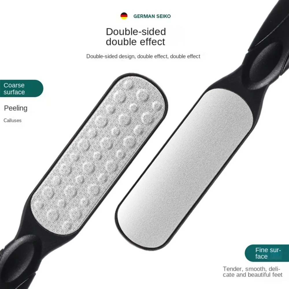 Cura dei piedi principale Rimozione della pelle secca in acciaio inossidabile Rimozione del piede bifacciale Lime per smerigliatrice del piede Rimozione della buccia del callo Pelle morta