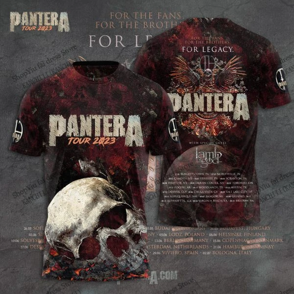 Camiseta con estampado 3d de Heavy Metal Rock Pantera Band, camiseta a la moda para hombres y mujeres, camisetas de manga corta de Hip Hop para niños, camiseta de álbum de música