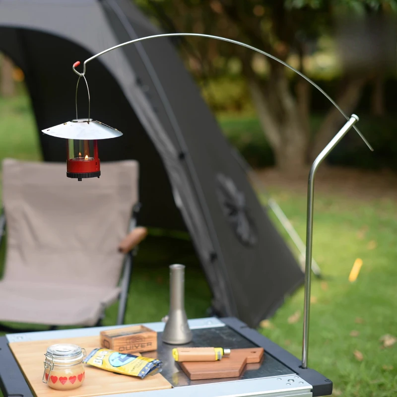 

Camping Adjustable Light Pole Adaptation Light Stand Curved Camping Table Multipurpose Desktop Light Pole