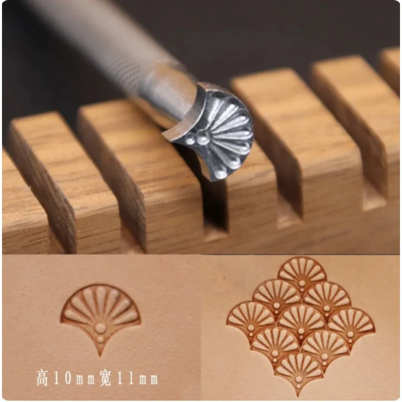 3D Leather Carving Printing Tool, Vegetable Tanned Leather 304 Stainless Steel Geometric Combination Pattern, Handmade DIY