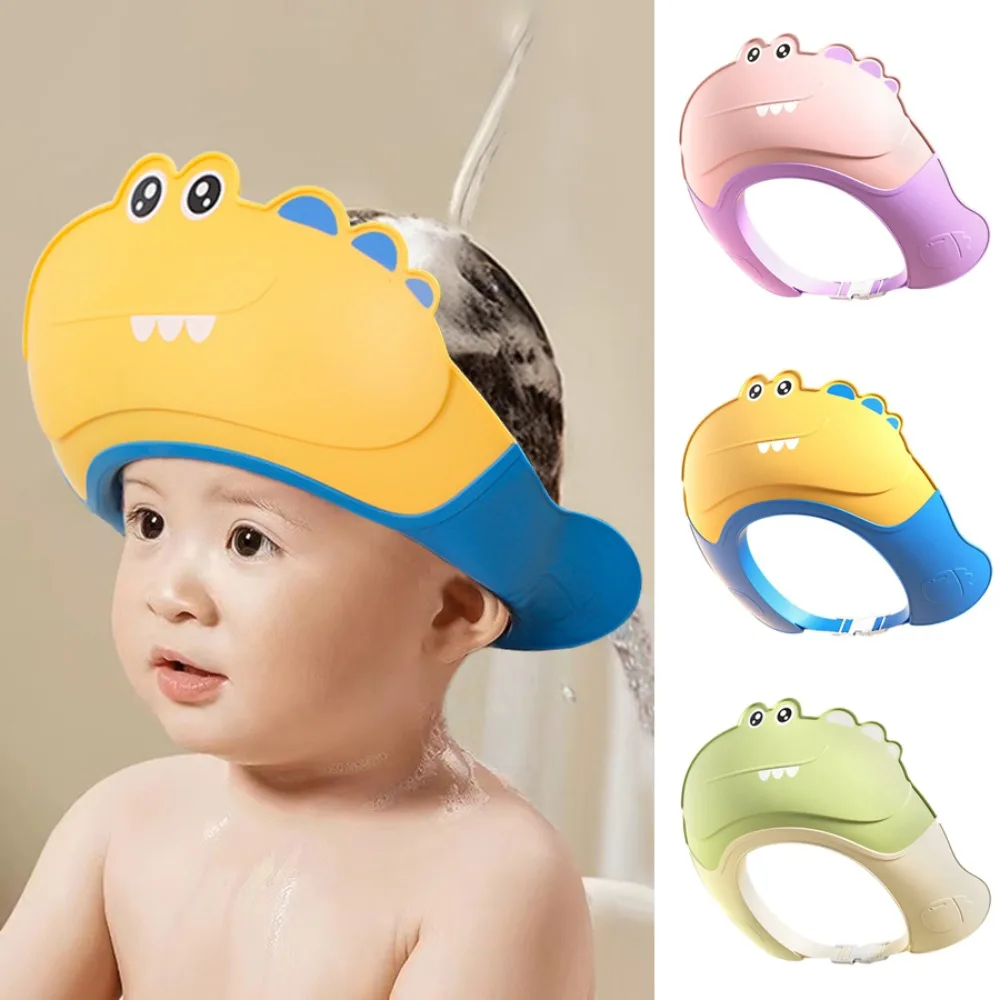 Gorro de ducha de bebé con champú, gorro de baño ajustable, protector para el cabello, gorro de baño para lavar el cabello, protección para los oídos, novedad