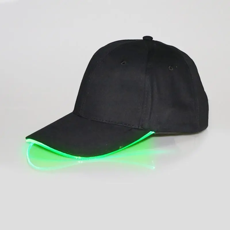 Trendy Light Up Glowing Baseball Hat LED Adjustable Hip Hop Rap Cap DJ Dance NightClub Bar Party Props Neon Christmas Hat