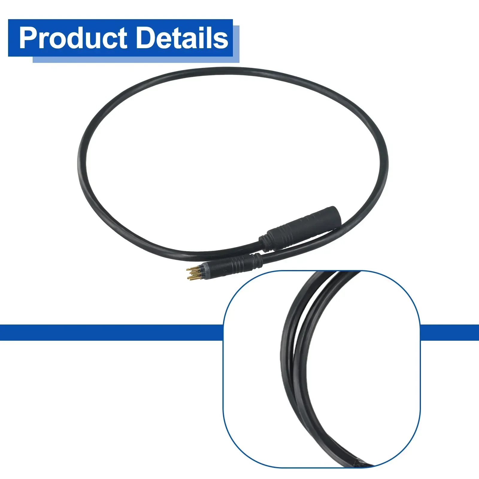 60cm Julet 9 Pin Waterproof Extension Cable Male / Female Connector For Brushless Motor 250W/350W/500W Electric Bike Accessories