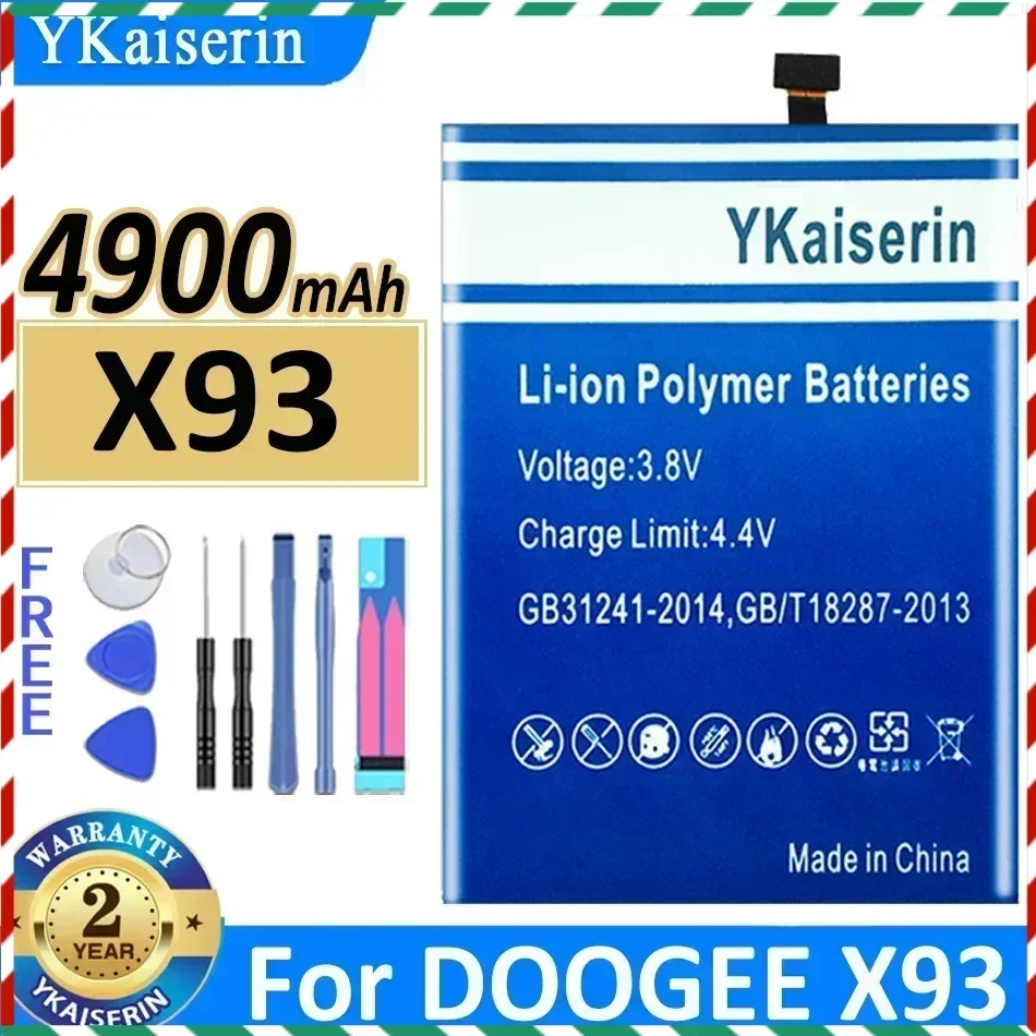 

YKaiserin новая дата производства для DOOGEE X93 Battery X 93 4900 мАч, новая высококачественная замена аккумулятора + номер отслеживания