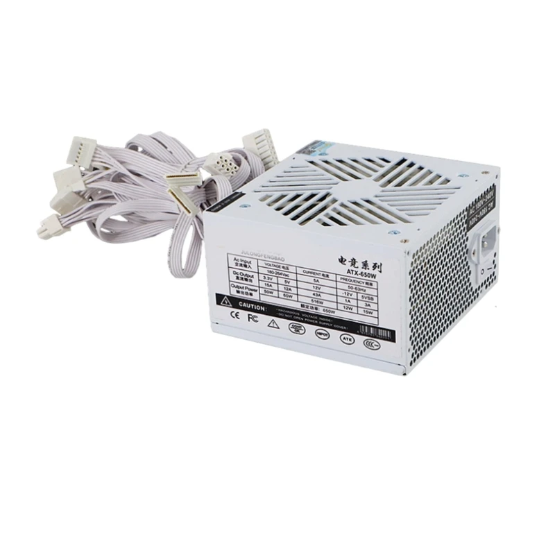 650W Power Supplies 650W High Temperature Resistant 12cm Fan for E Sports