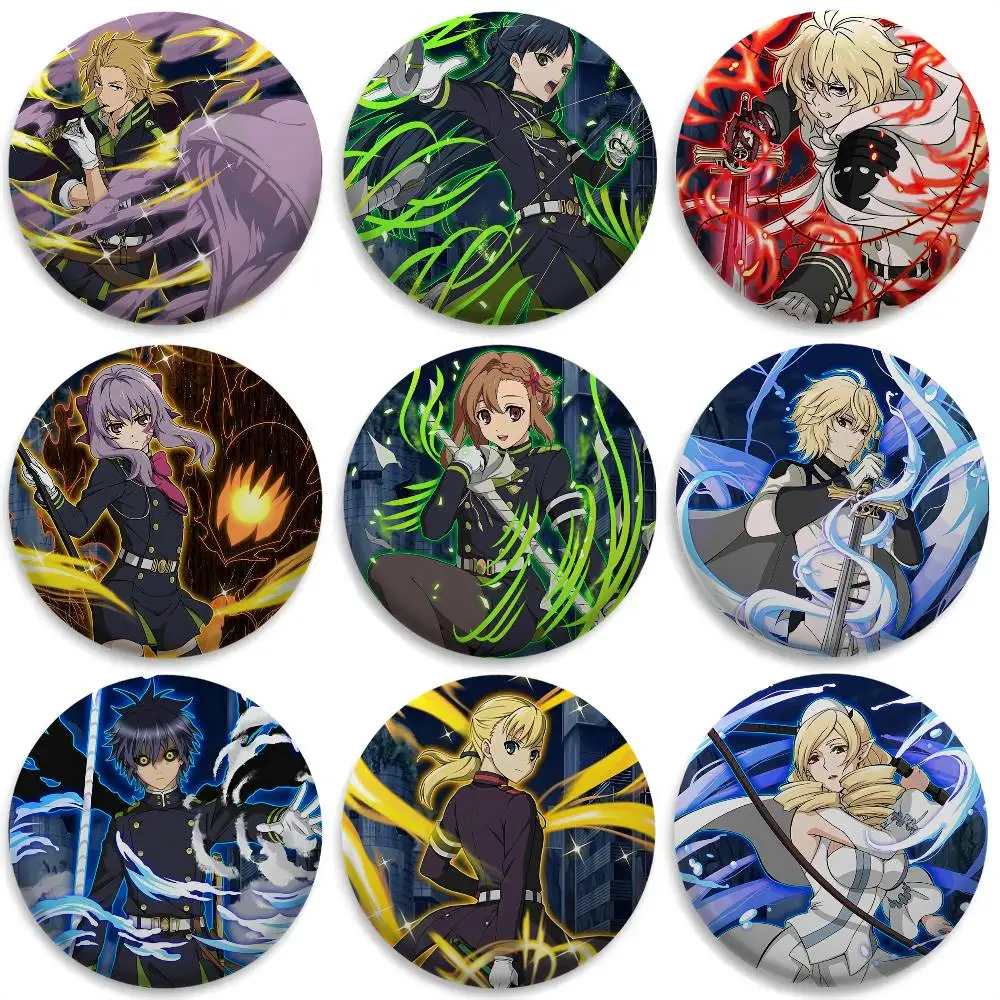 

S-Seraph Of The End Badges Round Exquisite Badge Brooches Creative Pins For Clothes Hat Backpack Gift Accessories