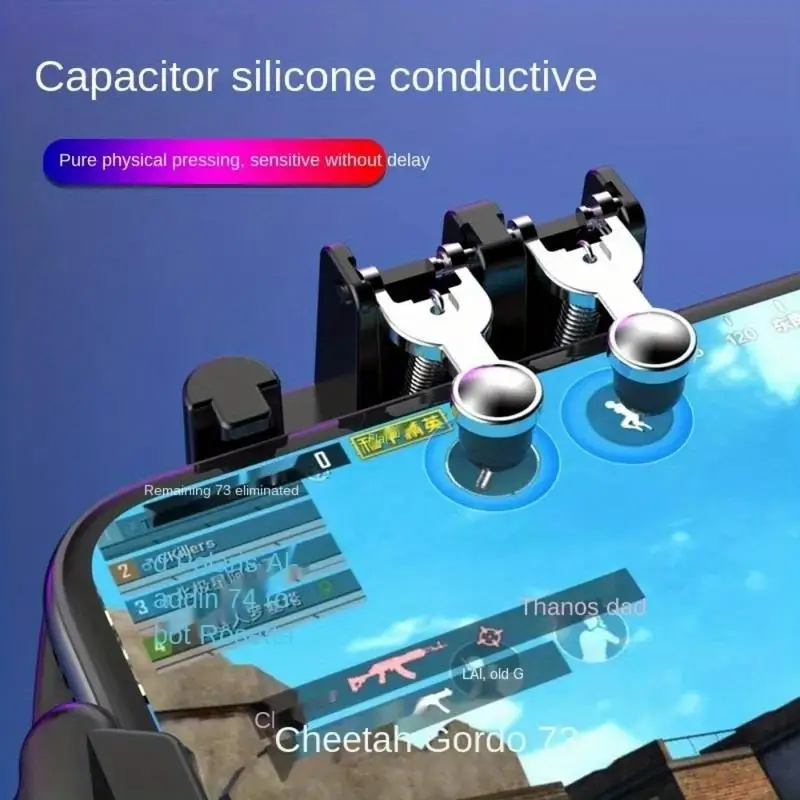 Mobile Phone Grip Holder 6 Fingers Gaming Cooling Gamepad Joystick L1R1 Trigger Controller view 3