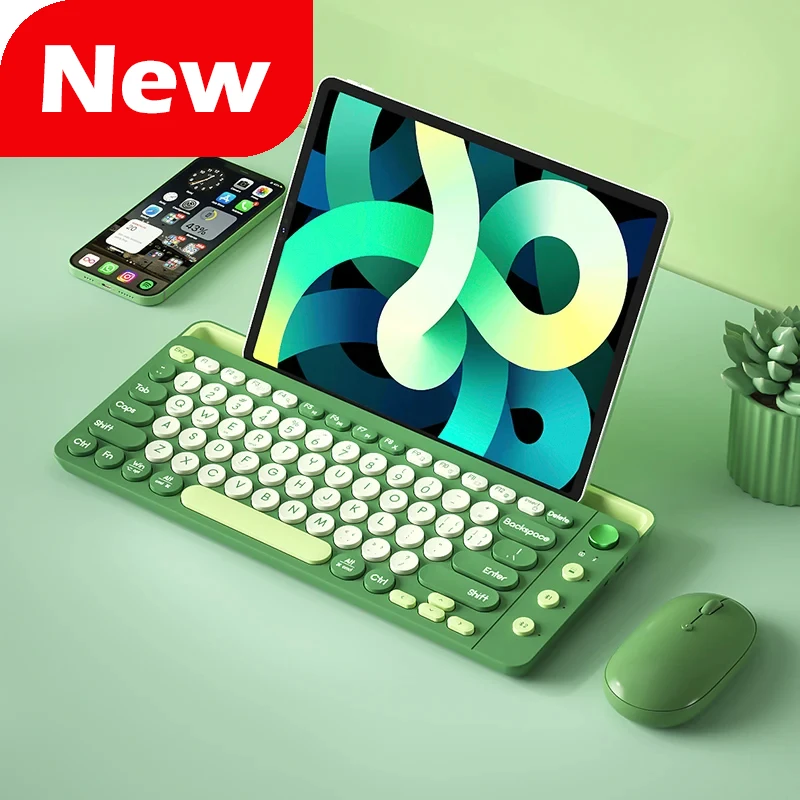 

Bluetooth-совместимый беспроводной бесшумный мини-игровой набор Magic Gaming Keyboard Mouse Combo для iPad, телефона, ноутбука, ПК, геймера, компьютера