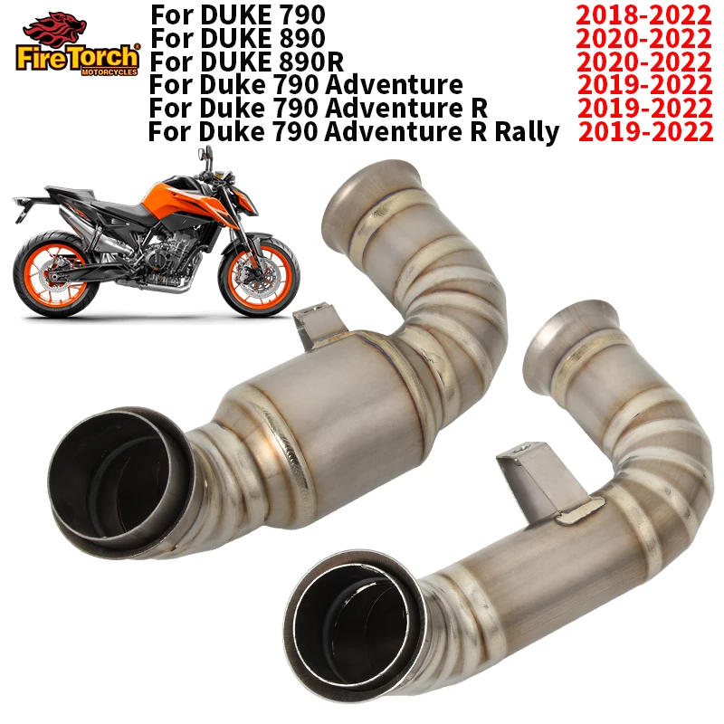 

Титановый сплав для KTM DUKE 790 890 890R Adventur790 R Rally 18-22, выхлопная труба мотоцикла, модифицированная труба среднего звена с катализатором