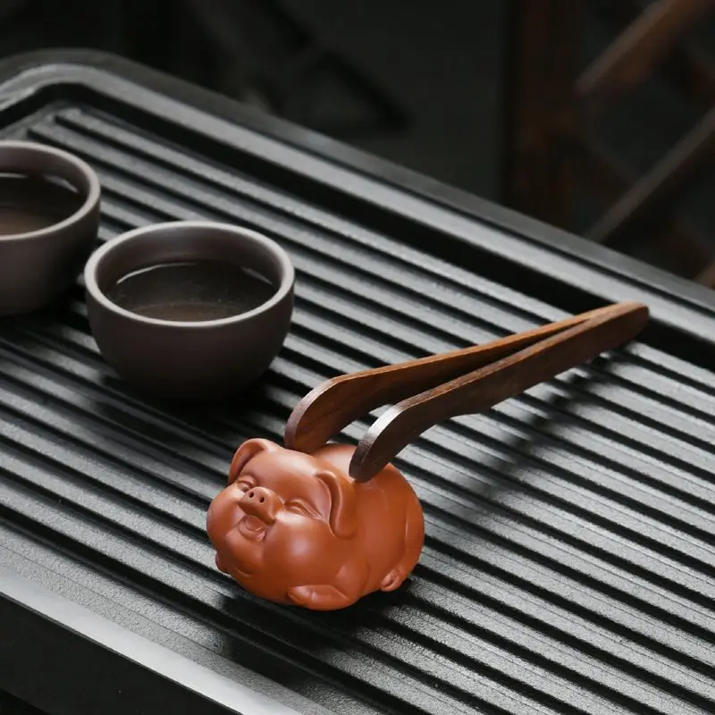 Purple Sand Tea Play Ornament Tea Pet Plate Raised Zodiac Pig Boutique Table Accessories Personality Creative Decoration 3