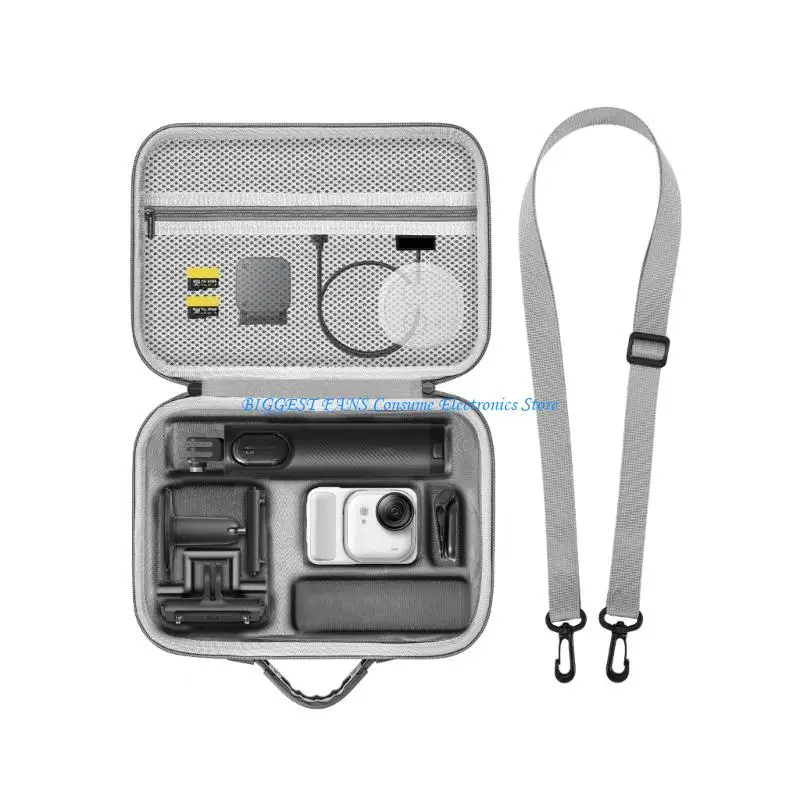 

Travel Friendly Waterproof Storage Bag For Compacts Action Cameras Mounts Batteries Dividers Organization