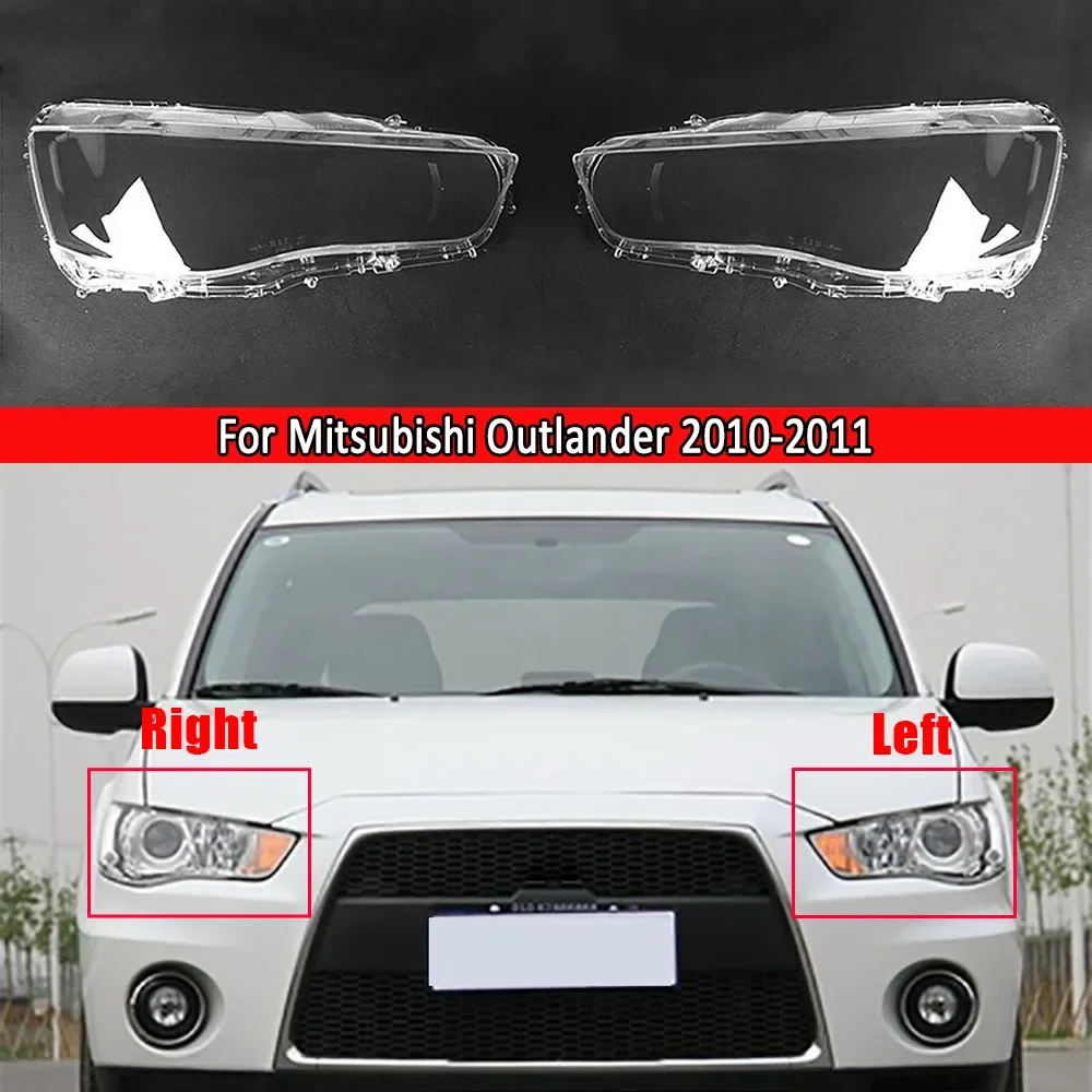 

Car Front Lens Glass Light Lamp Headlamp Shell Transparent Lampshade Headlight Cover For Mitsubishi Outlander EX 2010 2011 2012