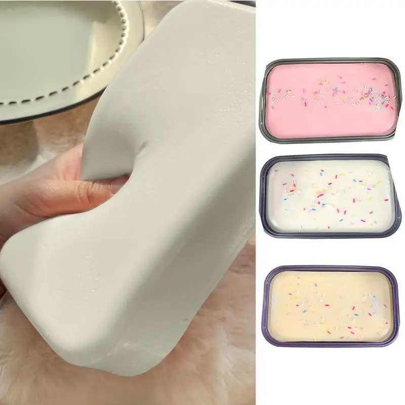 

Boxed Cake Squeeze Toy PU Foam Squishyy Toy Slow Rising Sticky Box Cake Squishyy Fidget Toy Stress Release Hand Relax Gift