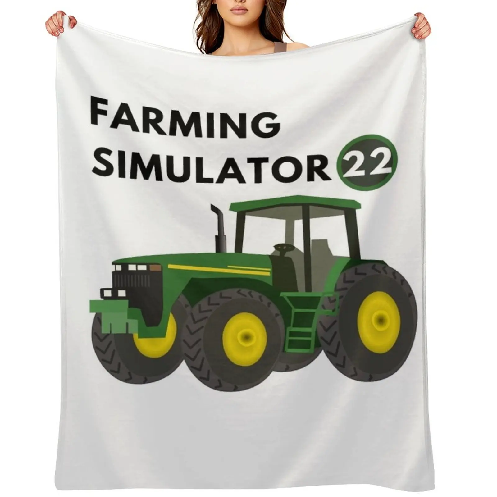 Farming Simulator Throw Blanket Soft Plush Plaid Single anime Winter beds Flannels for winter Blankets