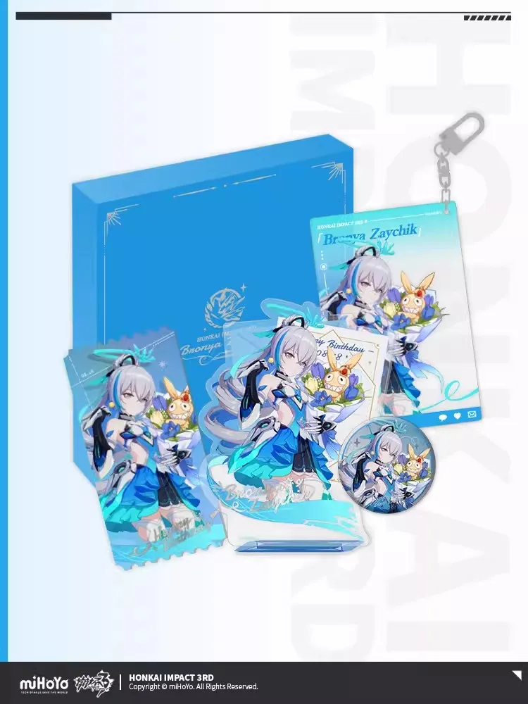 

[Genuine] Game Honkai Impact 3RD Bronya Zaychik Herrscher of the Reason 2023 Birthday Gift BoxCosplay Bracket Badge Pic Card