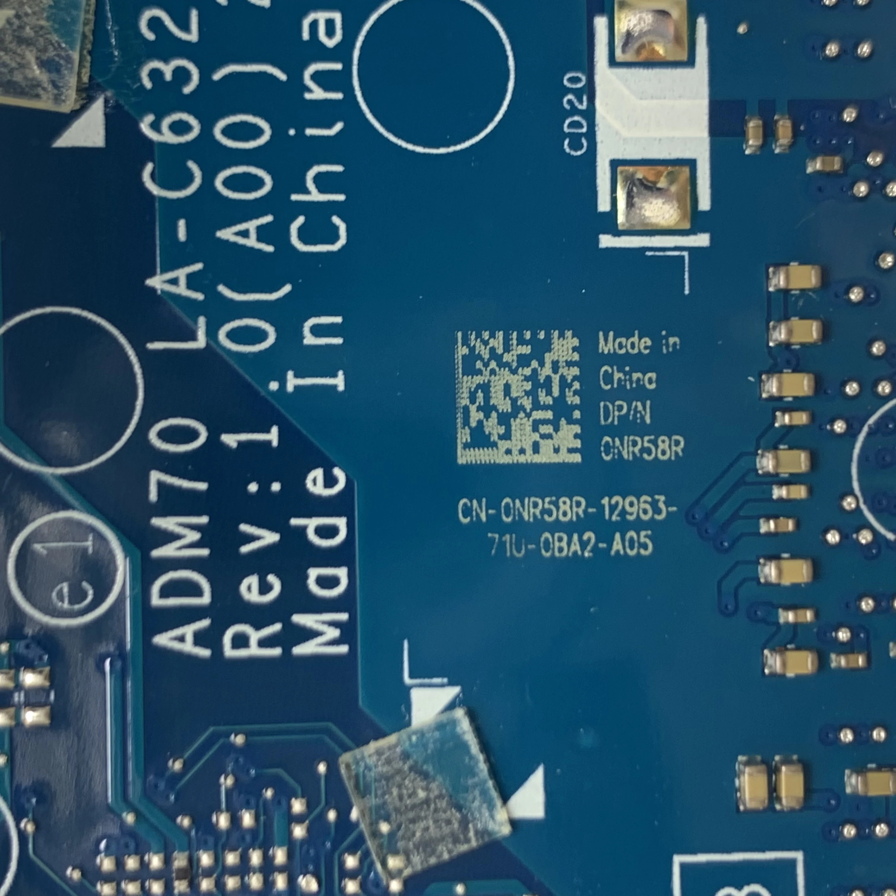 Scheda madre CN-0NR58R 0NR58R NR58R per Dell E5470 Scheda madre del computer portatile 216-0864018 ADM70 LA-C632P W/ SR2F1 I7-6600U CPU testata al 100%