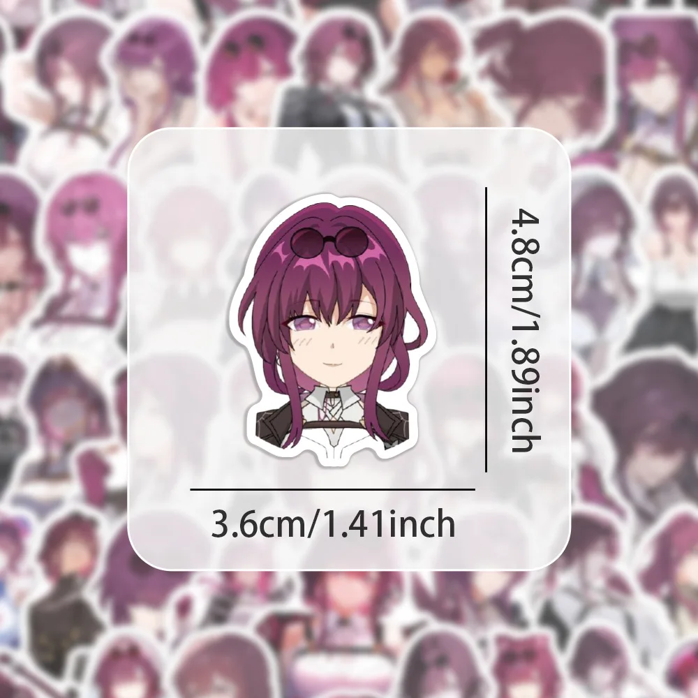 60PCS Kafka Cartoon Stickers Schattig Meisje Decals Honkai Star Rail Graffiti Decoratie Spel DIY Koelkast Laptop Gitaar Auto Fiets speelgoed