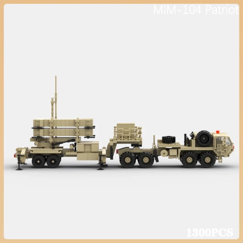 WW II Military Series US MIM-104 Patriot Air Defense Missile System MOC Building Block Weapons Model Bricks Toys Kids Gifts