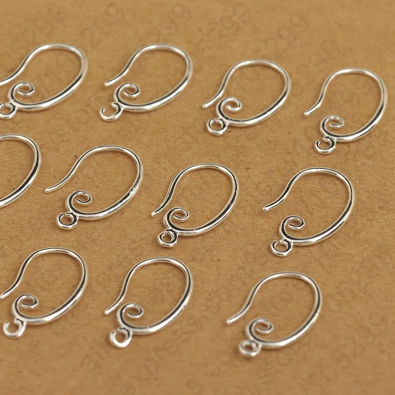 Wholesale 50pcs 925 Sterling Silver  Hook Earring Earwire DIY Jewelry Finding Accessories