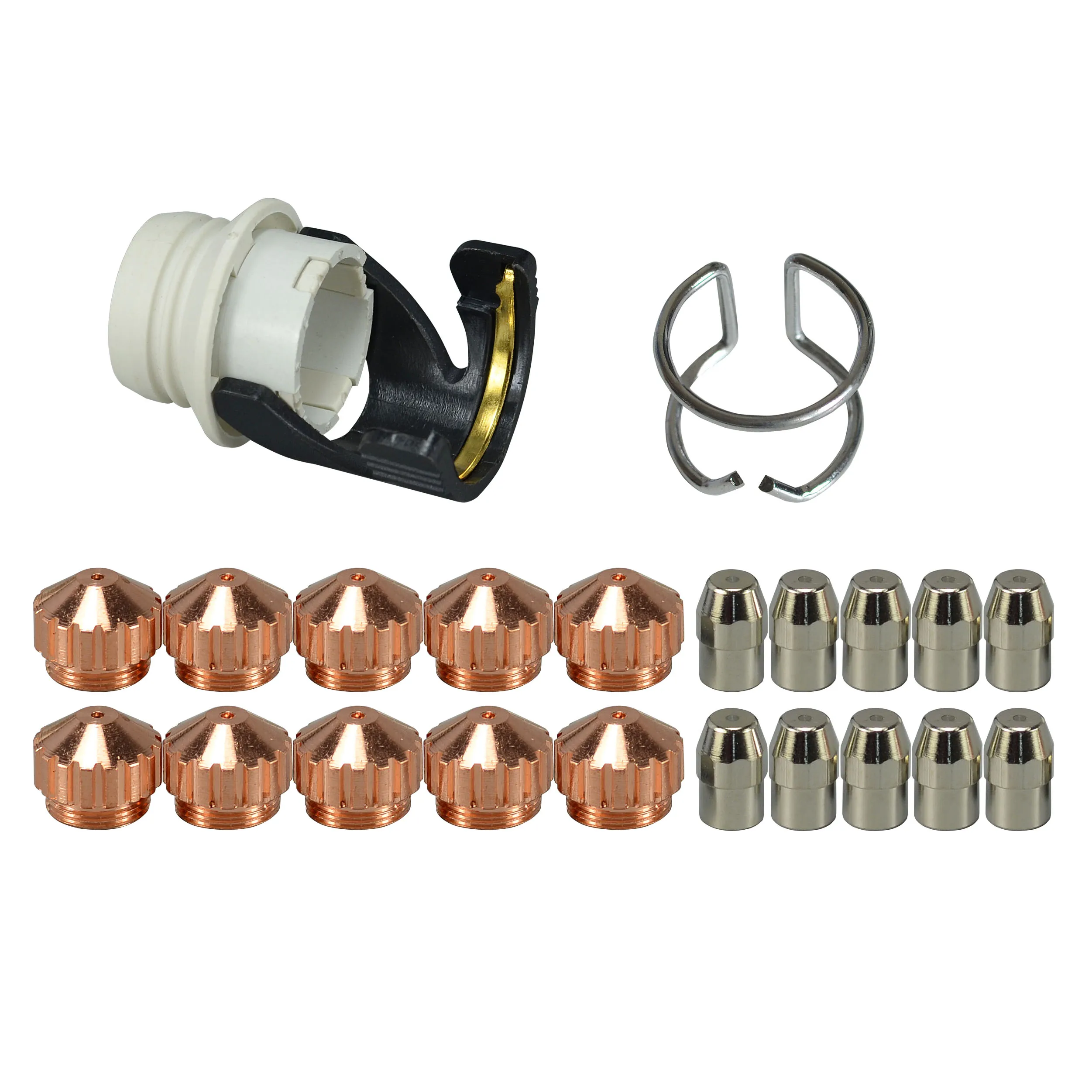 

Комплект плазменных электродов и насадок/наконечников 0408-2267, 2053, 2404, 2261, подходит для Saf 100 PLAZCUT, 22 шт.