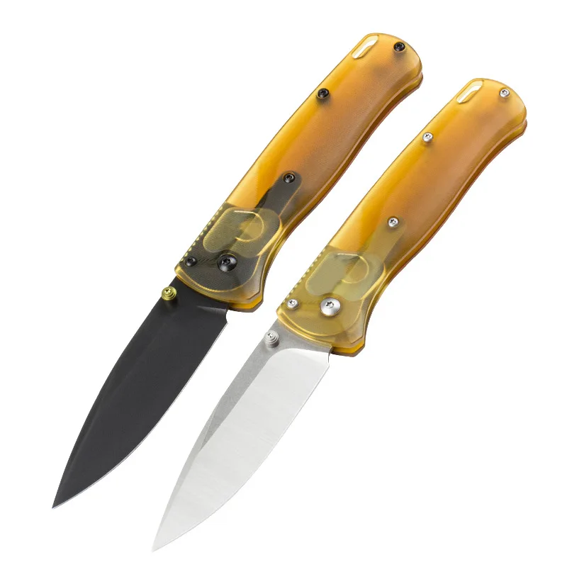 Coltello pieghevole tascabile 535 ad alta durezza Lama S30V Manico PEI Coltelli da campeggio tattici di sopravvivenza Caccia Coltelli da frutta Strumenti EDC