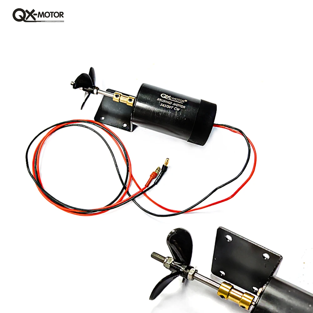 QX-MOTOR 545-50T Underwater Thruster 12V-16V Brush Motor for Unmanned Boat Remote Control Boat Model