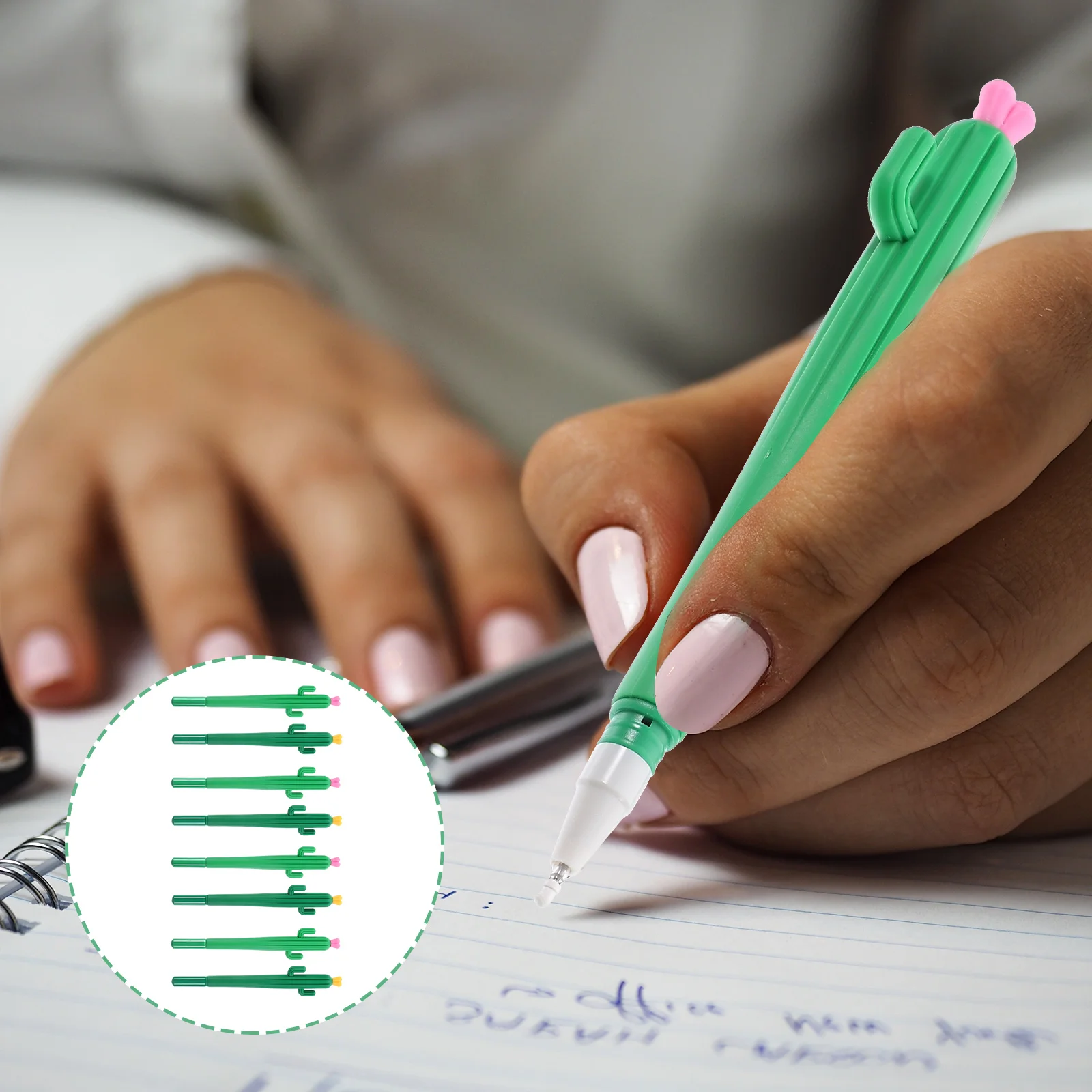 

10 шт., шариковая ручка с кактусом, креативные гелевые ручки для письма с растениями, студенческие канцелярские принадлежности, подарок, шариковая ручка с кактусом