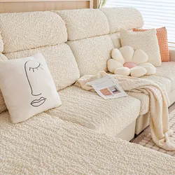 Super Stretch Individual Sofa Seat Cushion Covers for 2 3 Cushion Couch for Pets Seersucker Furniture Slipcover Anti Cat Scratch