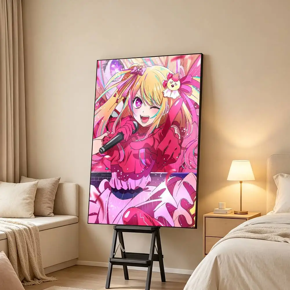 Oshi no Ko Ai H-Hoshino Poster Waterproof Wall Art Sticker For Bar Living Room Vintage Decor High Quality Print Gift