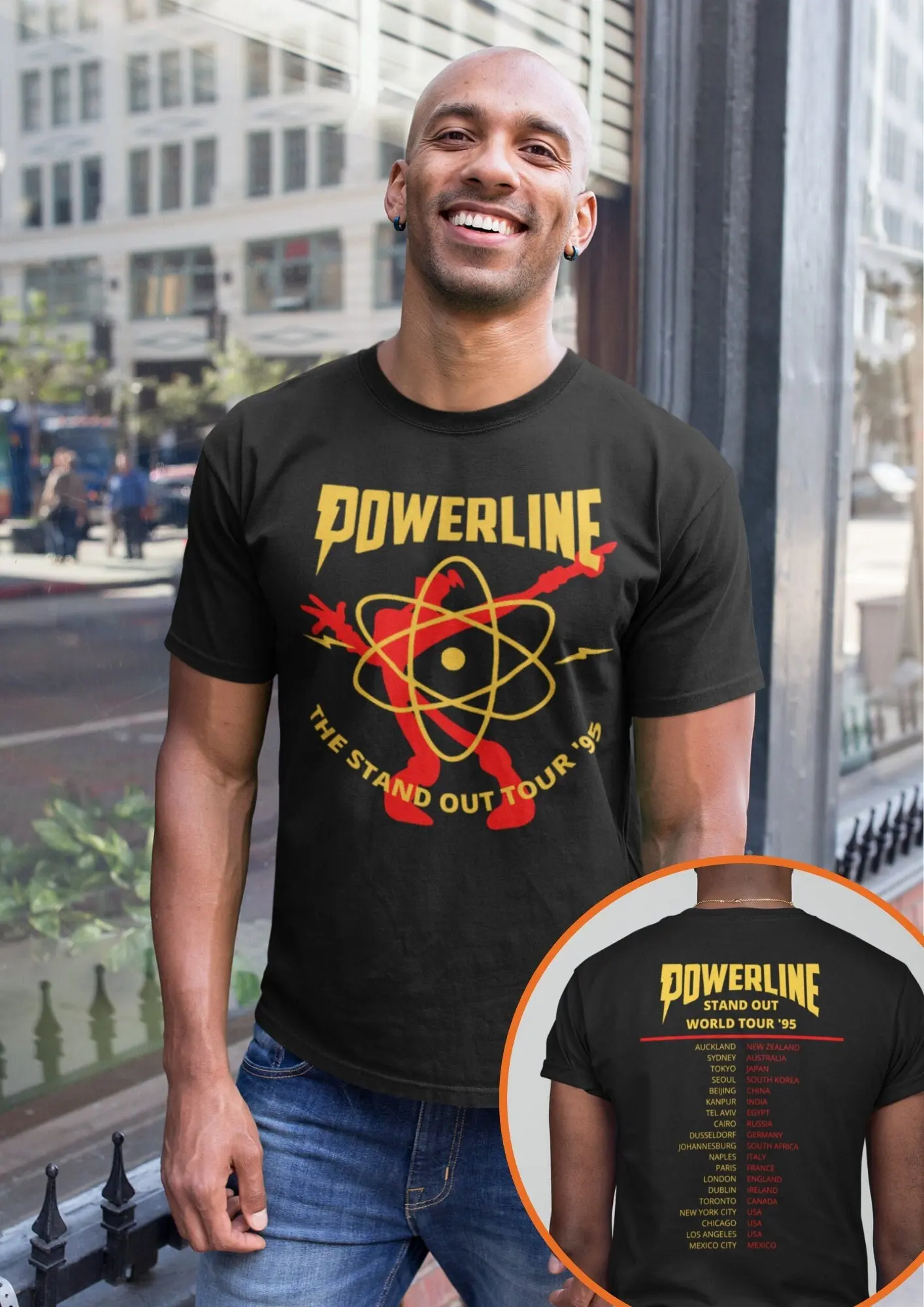 

Новый дизайн! The Goofy Movie Powerline Stand Out Tour '95, Disney, Goofy, рубашка группы, Fake Tour, детская футболка для косплея 90-х годов