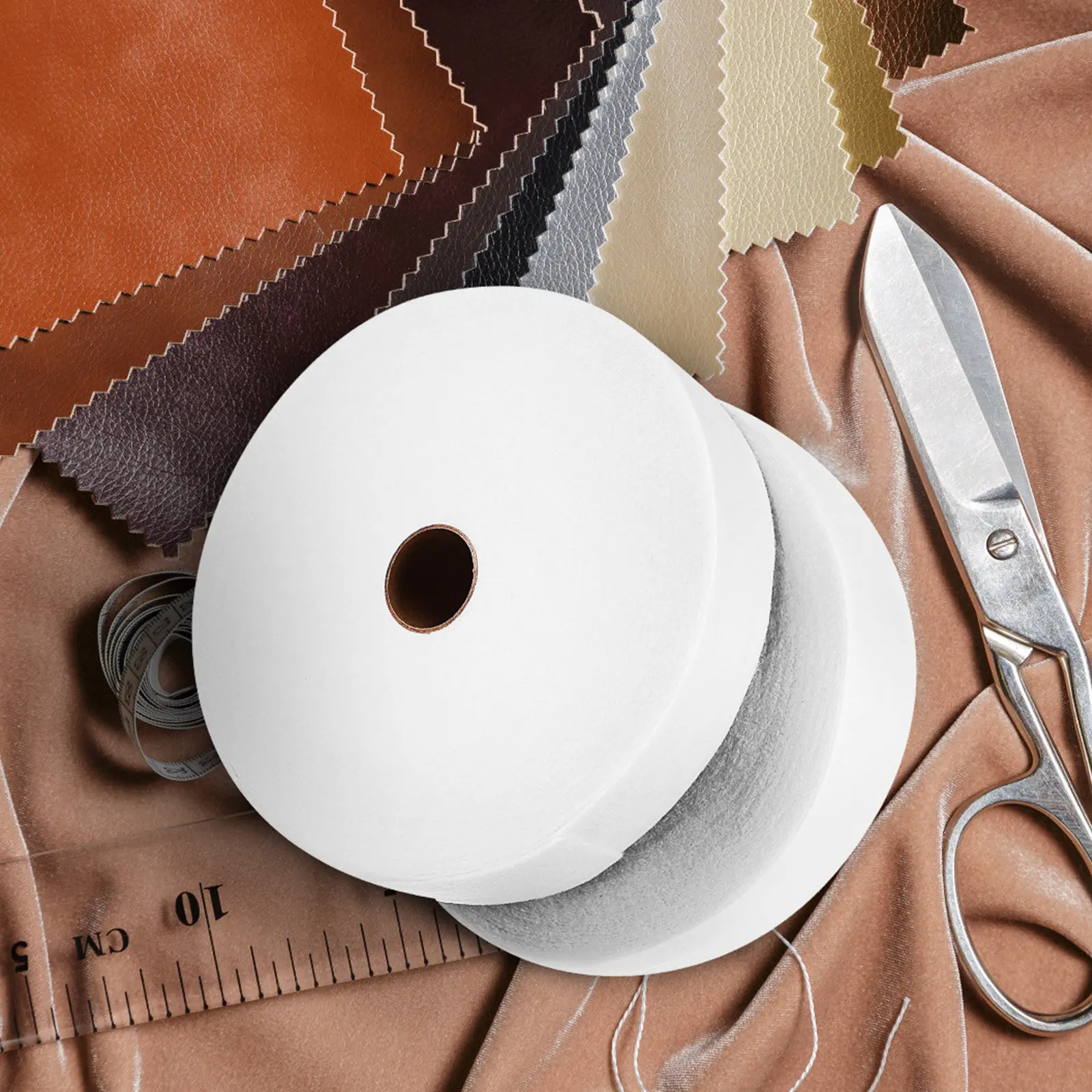 2Rolls Quilt Backing Fabric For Batting For Bag Making Craft Maker Nonwoven 4CM Soft Flexible High Absorbency Sewing