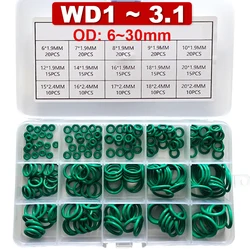 CS 1mm~3.1mm FKM Fluorine Oxygen O-ring Sealing Ring Oil-resistant High-temperature Corrosion Fluororubber Seals Complete Set
