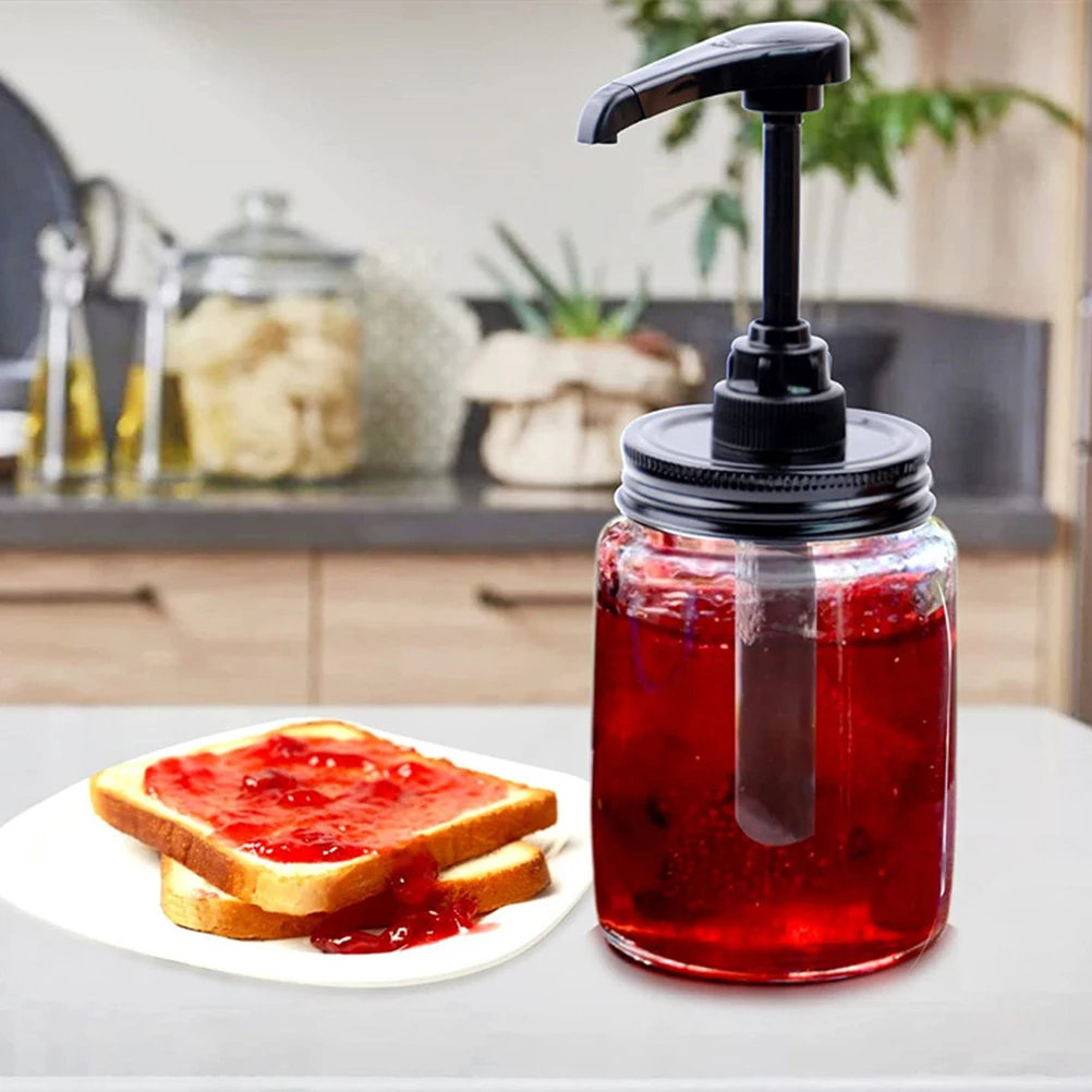 

2 шт., насос для бутылок с сиропом, пластиковый дозирующий насос из нержавеющей стали для медового сиропа, кофейных бутылок, удобное использование на кухне