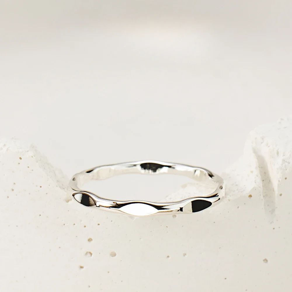 

S925 sterling silver European and American style three-dimensional texture ring women's niche design senior tail ring