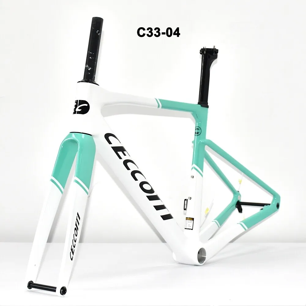 

2025 CECCOTTI Chameleon Color Road Bike Frame Carbon Frameset Full Hidden Cable Bicycle Road Frame For Race DPD Shipping