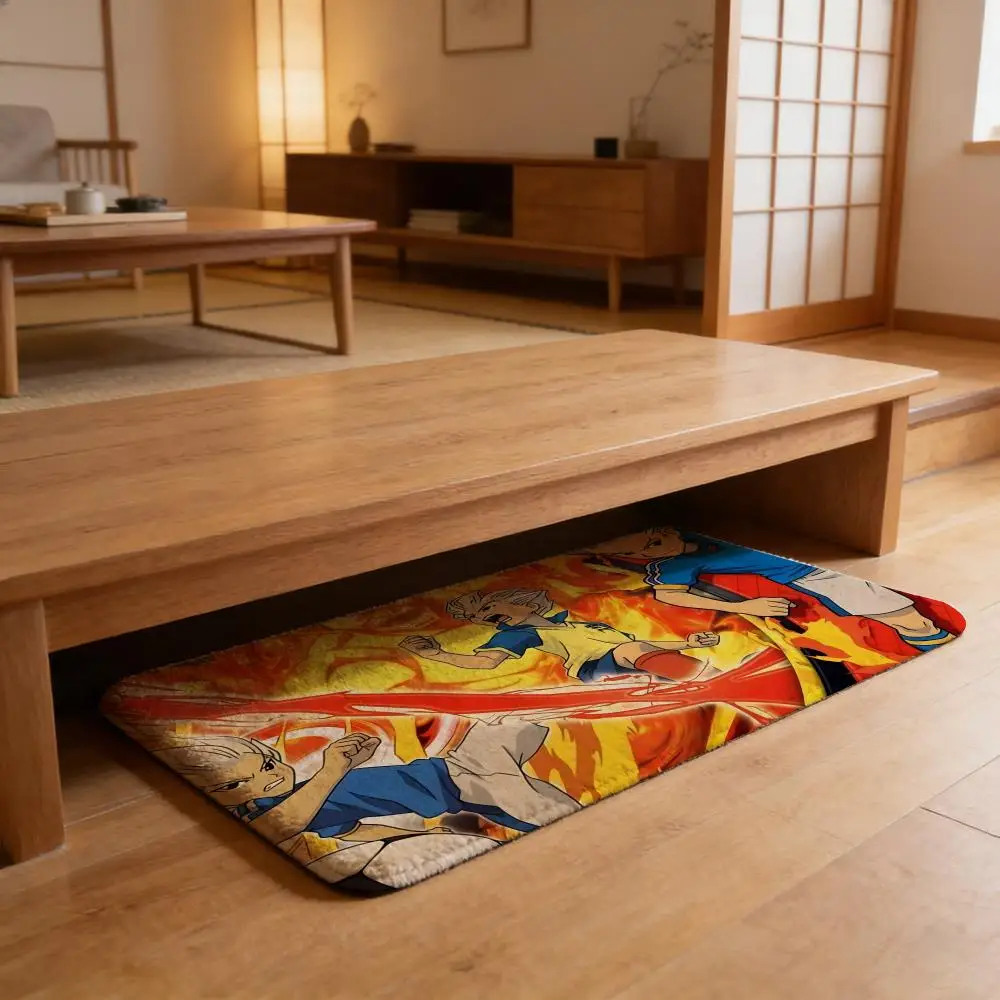 Axel Blaze Firestorm Inazuma Eleven Anime Floor Mat Flannel Door Mat Non-Slip Absorbent Washable Indoor Home Rug
