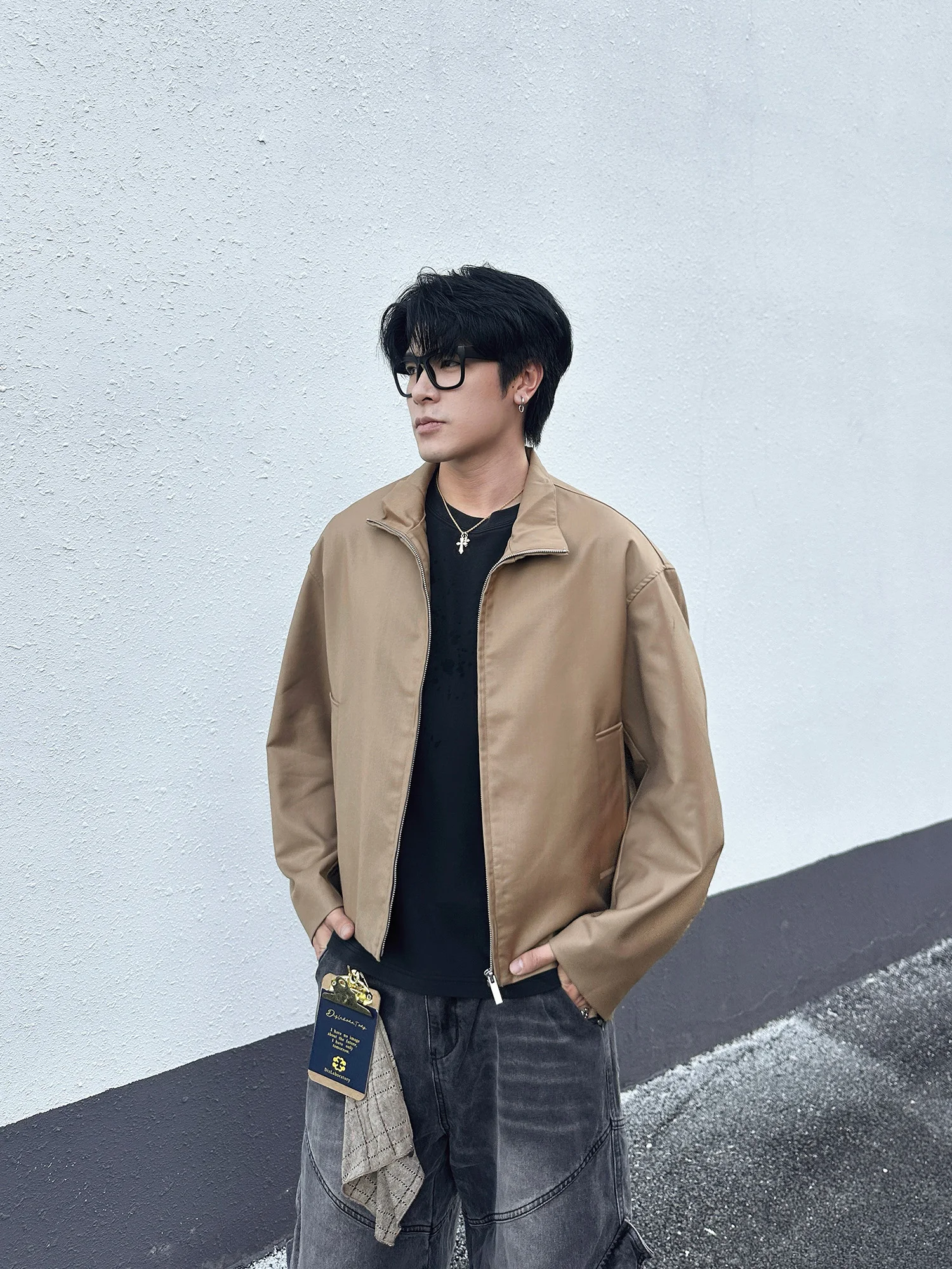 

Мужская куртка в стиле американского ретро, пэчворк, с воротником-стойкой, в стиле пилот, свободного кроя, из полиэстера, винтажный стиль