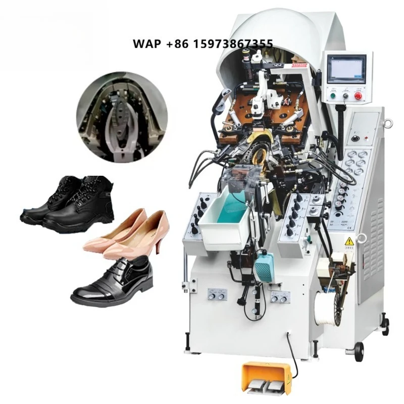 9 Pincer Comupteried Toe Lasting Machine Automatic Cementing Toe Lasting Hydraulic Shoe Making Machine