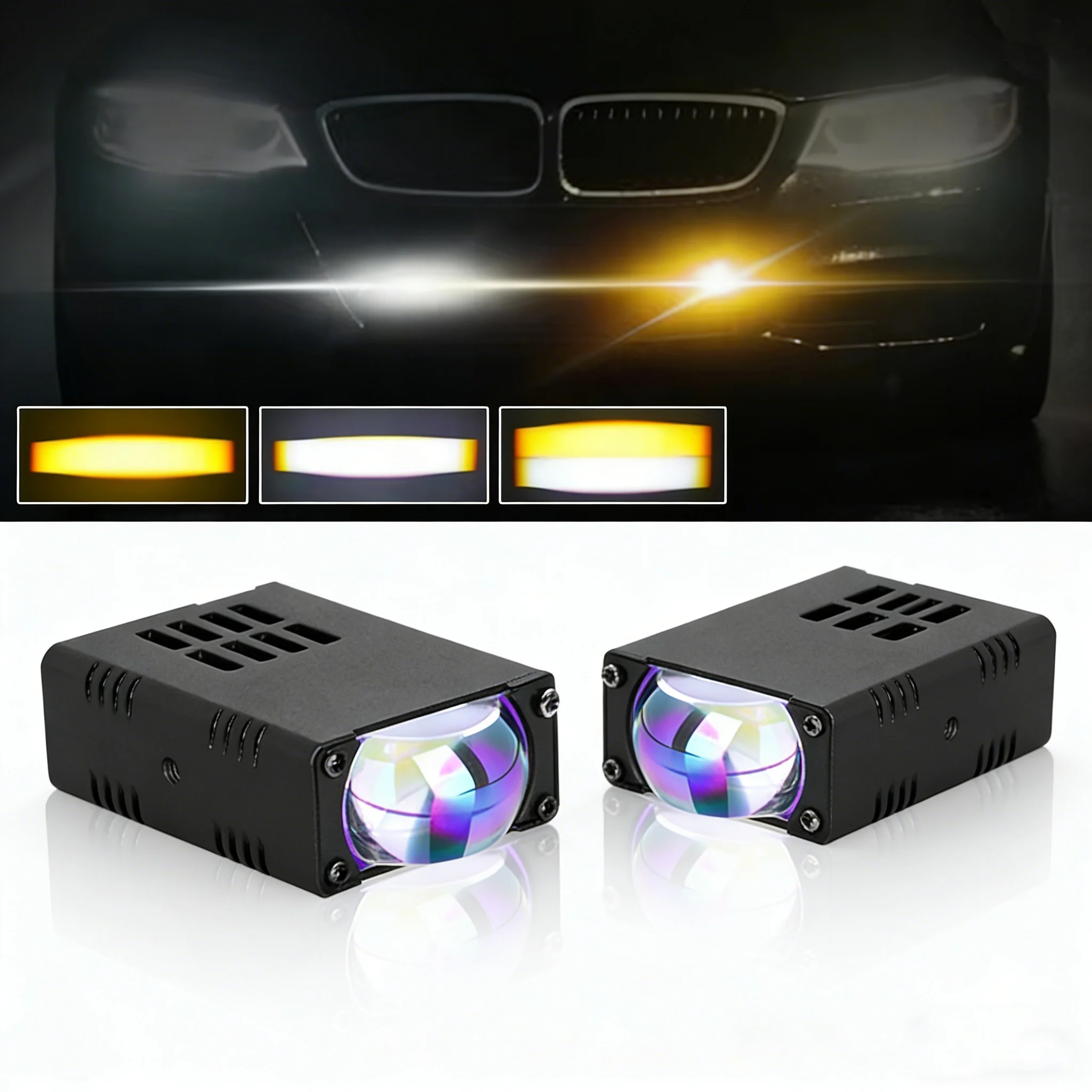 2Pcs Mini Led Car G…